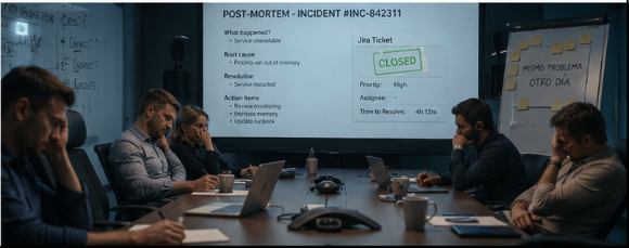 O post-mortem como teatro corporativo