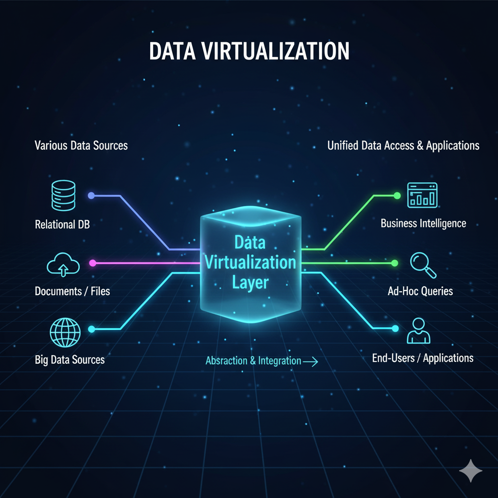 Ilustración de virtualización de datos